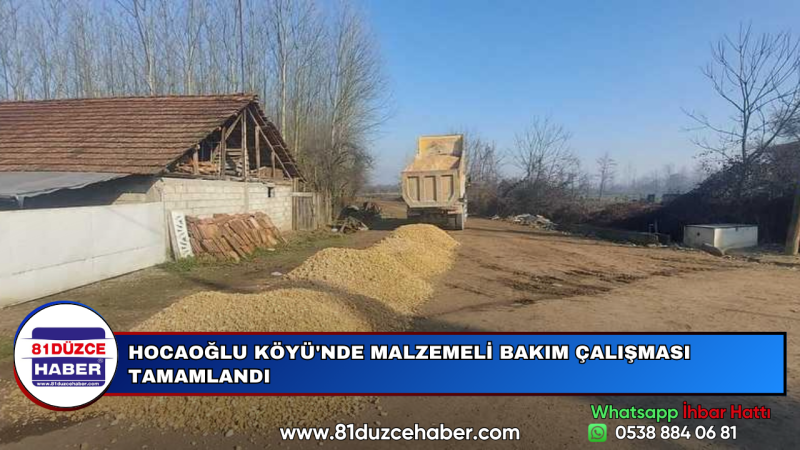 HOCAOĞLU KÖYÜ'NDE MALZEMELİ BAKIM ÇALIŞMASI TAMAMLANDI