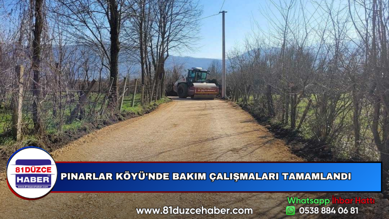 PINARLAR KÖYÜ'NDE BAKIM ÇALIŞMALARI TAMAMLANDI