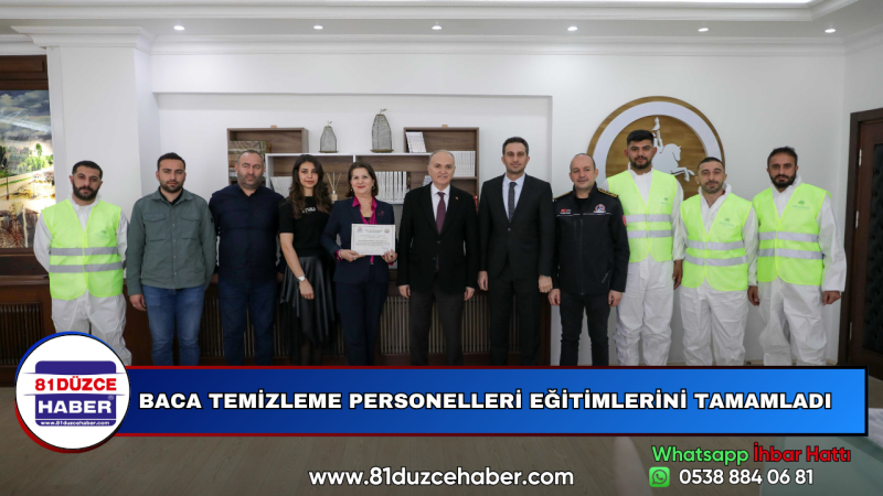 BACA TEMİZLEME PERSONELLERİ EĞİTİMLERİNİ TAMAMLADI