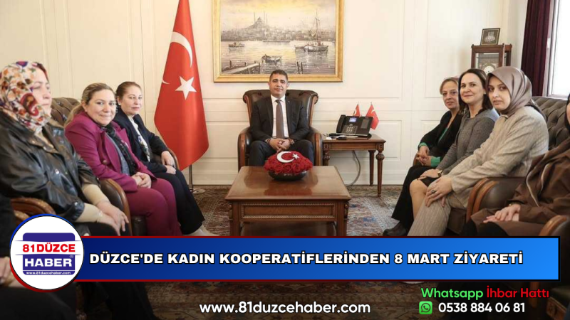 DÜZCE'DE KADIN KOOPERATİFLERİNDEN 8 MART ZİYARETİ