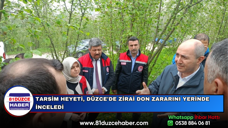 TARSİM HEYETİ, DÜZCE'DE ZİRAİ DON ZARARINI YERİNDE İNCELEDİ