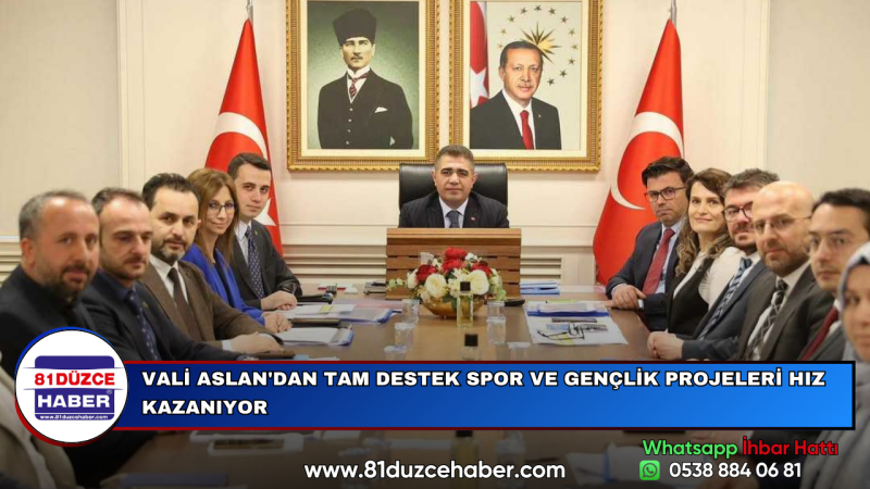 VALİ ASLAN'DAN TAM DESTEK SPOR VE GENÇLİK PROJELERİ HIZ KAZANIYOR