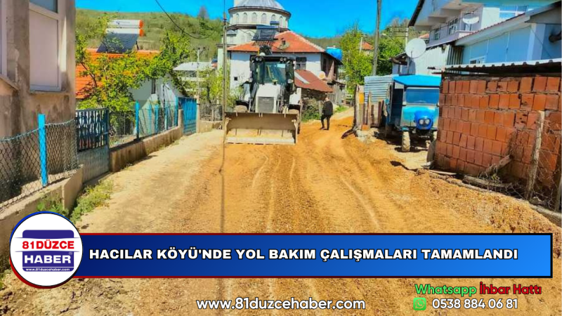 HACILAR KÖYÜ'NDE YOL BAKIM ÇALIŞMALARI TAMAMLANDI