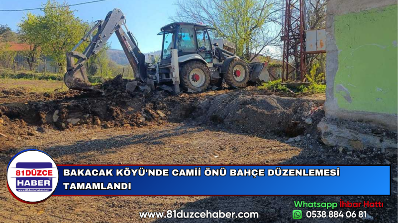 BAKACAK KÖYÜ'NDE CAMİİ ÖNÜ BAHÇE DÜZENLEMESİ TAMAMLANDI