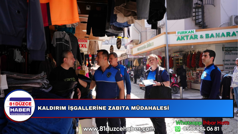 KALDIRIM İŞGALLERİNE ZABITA MÜDAHALESİ