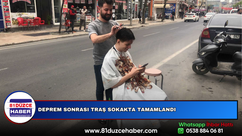 DEPREM SONRASI TRAŞ SOKAKTA TAMAMLANDI