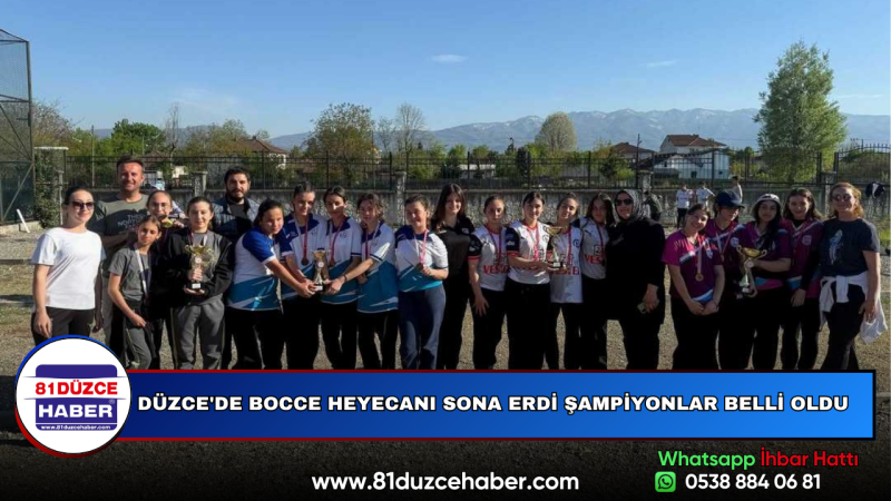 DÜZCE'DE BOCCE HEYECANI SONA ERDİ ŞAMPİYONLAR BELLİ OLDU