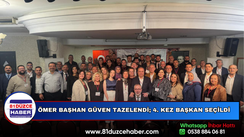 ÖMER BAŞHAN GÜVEN TAZELENDİ; 4. KEZ BAŞKAN SEÇİLDİ