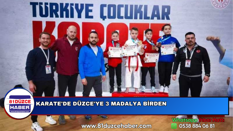 KARATE'DE DÜZCE'YE 3 MADALYA BİRDEN