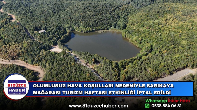 OLUMLUSUZ HAVA KOŞULLARI NEDENİYLE SARIKAYA MAĞARASI TURİZM HAFTASI ETKİNLİĞİ İPTAL EDİLDİ