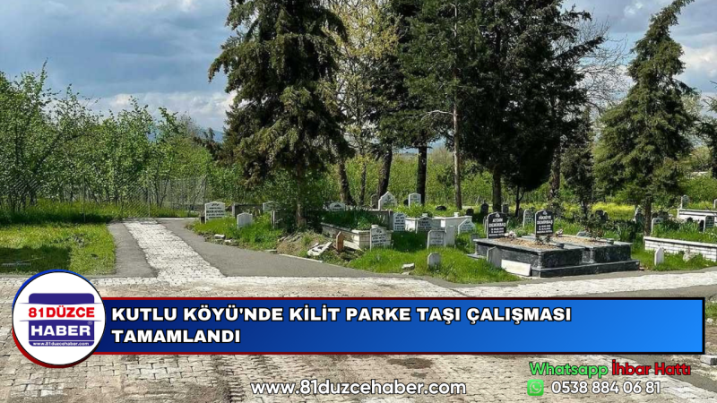 KUTLU KÖYÜ'NDE KİLİT PARKE TAŞI ÇALIŞMASI TAMAMLANDI