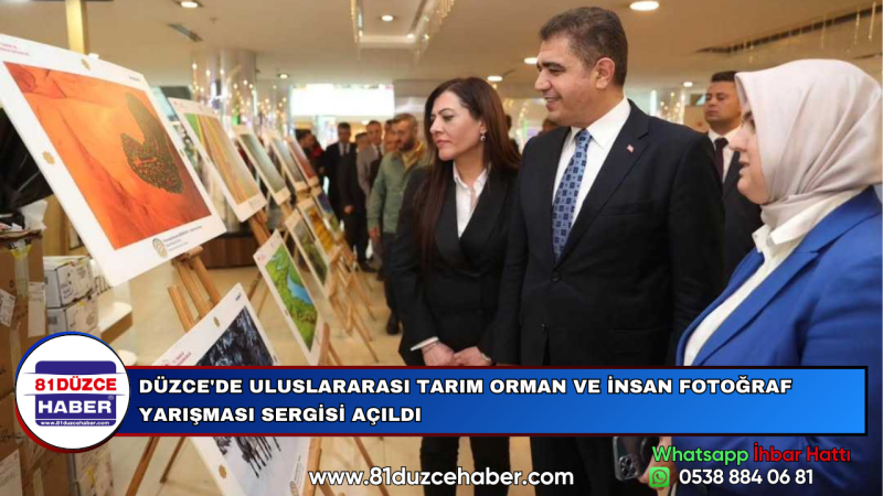 DÜZCE'DE ULUSLARARASI TARIM ORMAN VE İNSAN FOTOĞRAF YARIŞMASI SERGİSİ AÇILDI