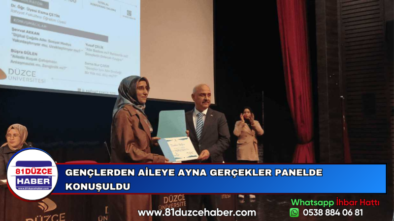 GENÇLERDEN AİLEYE AYNA GERÇEKLER PANELDE KONUŞULDU