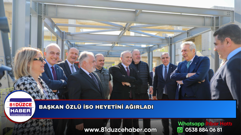 BAŞKAN ÖZLÜ İSO HEYETİNİ AĞIRLADI