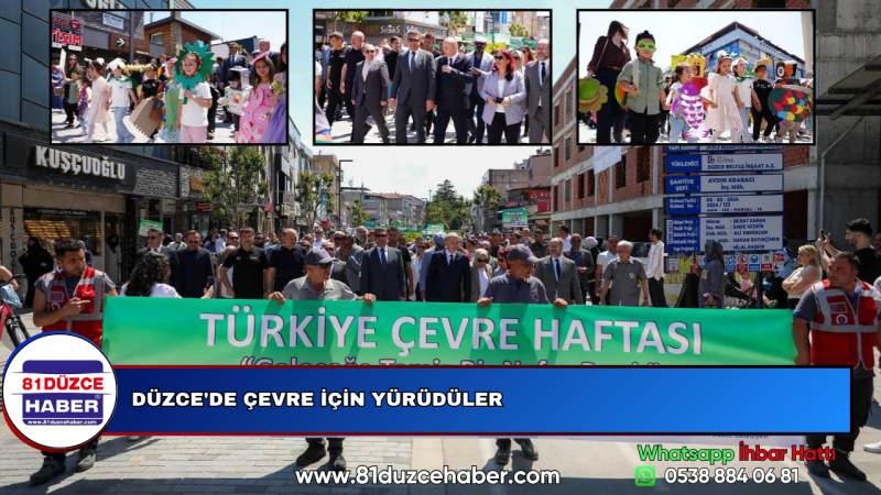 DÜZCE'DE ÇEVRE İÇİN YÜRÜDÜLER