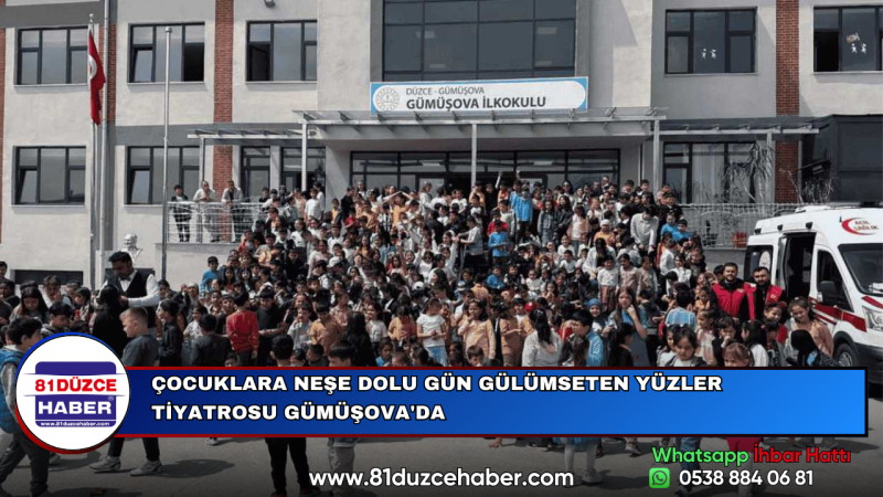 ÇOCUKLARA NEŞE DOLU GÜN GÜLÜMSETEN YÜZLER TİYATROSU GÜMÜŞOVA'DA
