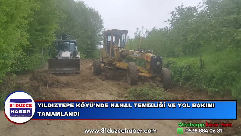YILDIZTEPE KÖYÜ'NDE KANAL TEMİZLİĞİ VE YOL BAKIMI TAMAMLANDI