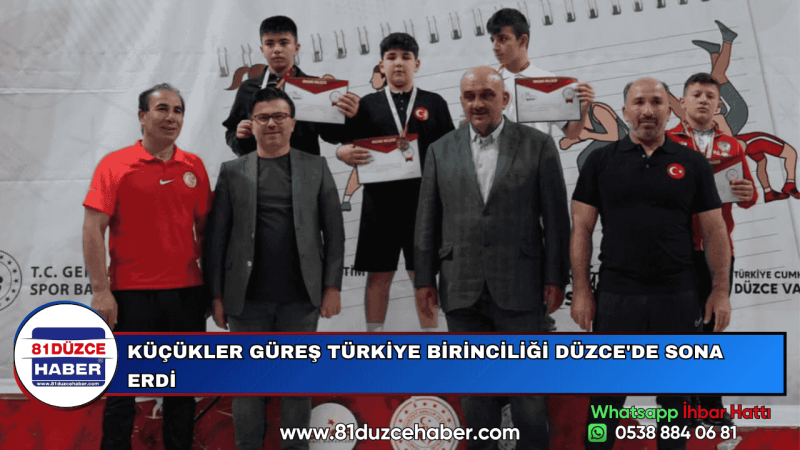 KÜÇÜKLER GÜREŞ TÜRKİYE BİRİNCİLİĞİ DÜZCE'DE SONA ERDİ