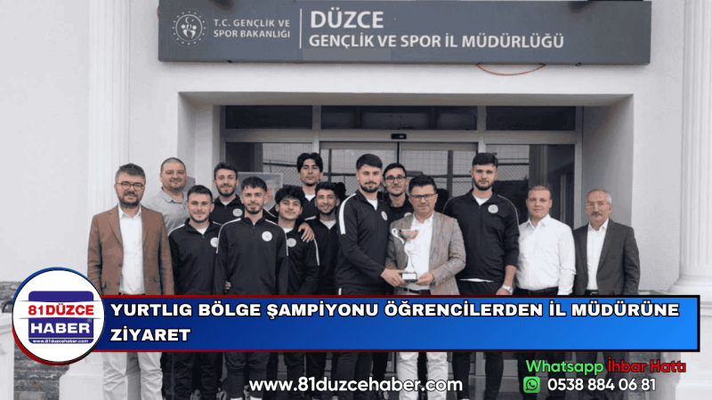 YURTLIG BÖLGE ŞAMPİYONU ÖĞRENCİLERDEN İL MÜDÜRÜNE ZİYARET