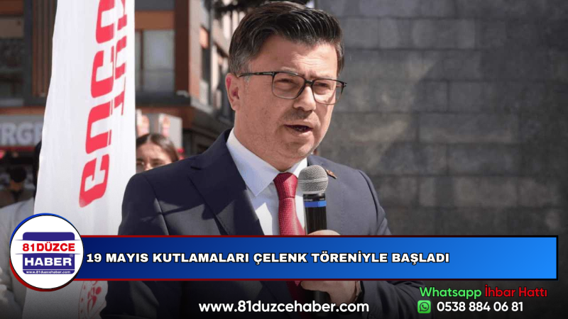 19 MAYIS KUTLAMALARI ÇELENK TÖRENİYLE BAŞLADI