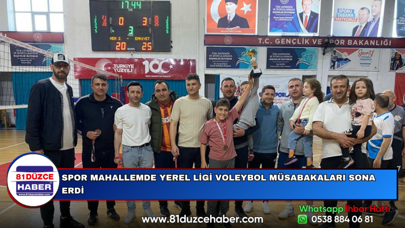 SPOR MAHALLEMDE YEREL LİGİ VOLEYBOL MÜSABAKALARI SONA ERDİ