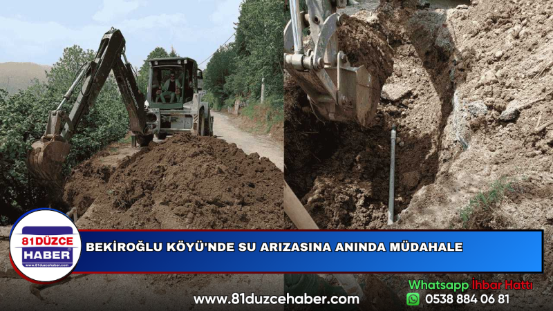 BEKİROĞLU KÖYÜ'NDE SU ARIZASINA ANINDA MÜDAHALE