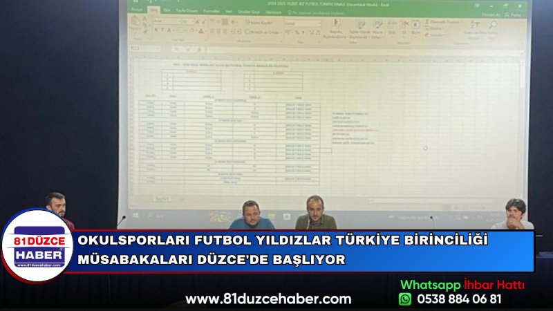 OKULSPORLARI FUTBOL YILDIZLAR TÜRKİYE BİRİNCİLİĞİ MÜSABAKALARI DÜZCE'DE BAŞLIYOR