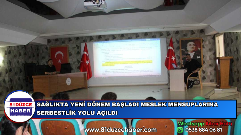 SAĞLIKTA YENİ DÖNEM BAŞLADI MESLEK MENSUPLARINA SERBESTLİK YOLU AÇILDI