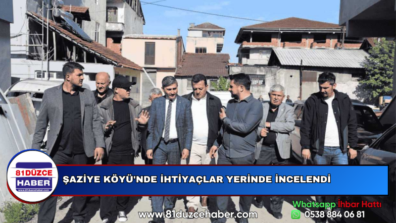 ŞAZİYE KÖYÜ'NDE İHTİYAÇLAR YERİNDE İNCELENDİ
