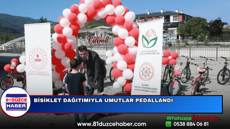 BİSİKLET DAĞITIMIYLA UMUTLAR PEDALLANDI