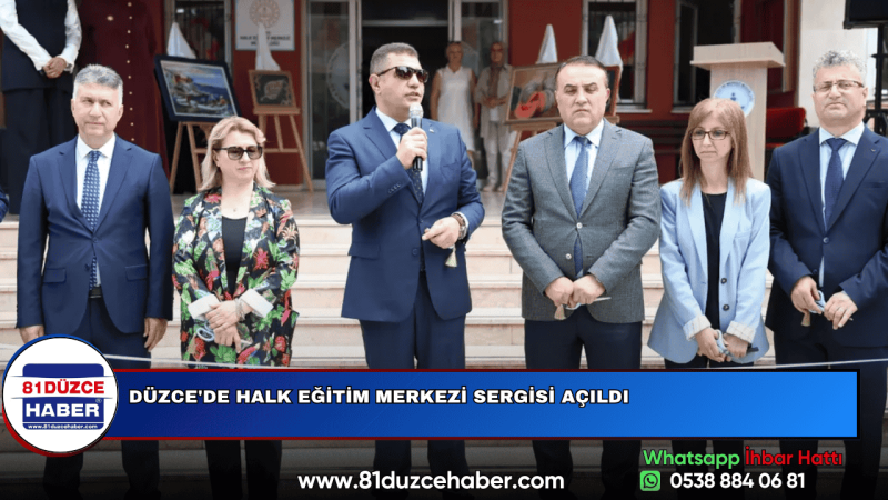 DÜZCE'DE HALK EĞİTİM MERKEZİ SERGİSİ AÇILDI