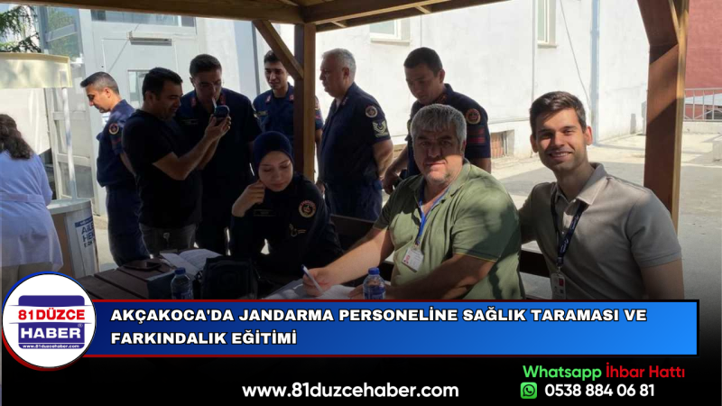 AKÇAKOCA'DA JANDARMA PERSONELİNE SAĞLIK TARAMASI VE FARKINDALIK EĞİTİMİ