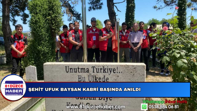 ŞEHİT UFUK BAYSAN KABRİ BAŞINDA ANILDI