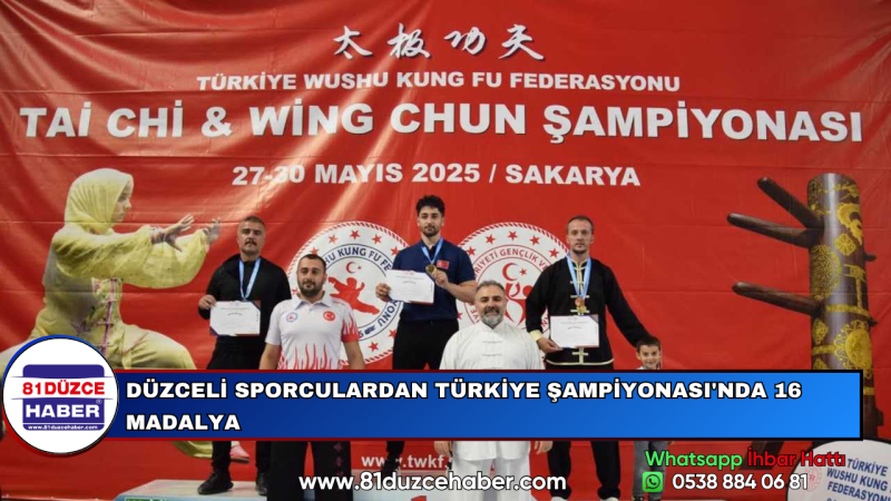 DÜZCELİ SPORCULARDAN TÜRKİYE ŞAMPİYONASI'NDA 16 MADALYA