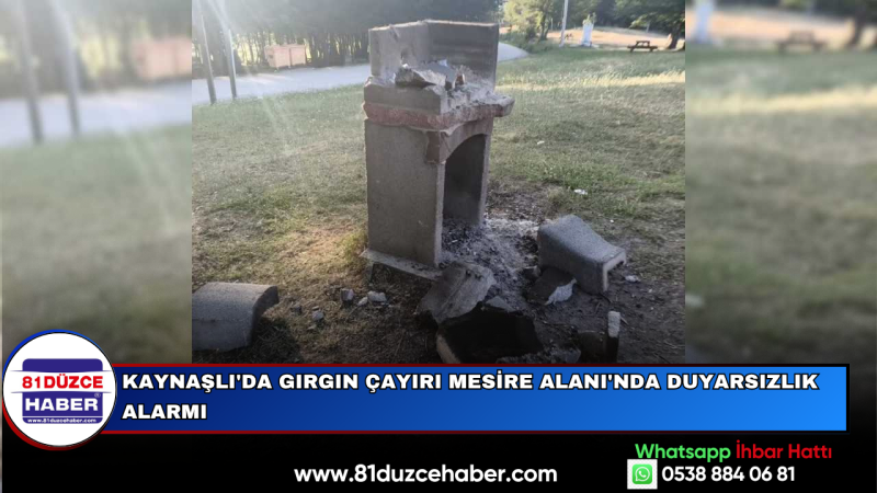KAYNAŞLI'DA GIRGIN ÇAYIRI MESİRE ALANI'NDA DUYARSIZLIK ALARMI