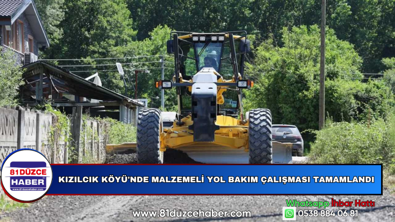 KIZILCIK KÖYÜ'NDE MALZEMELİ YOL BAKIM ÇALIŞMASI TAMAMLANDI