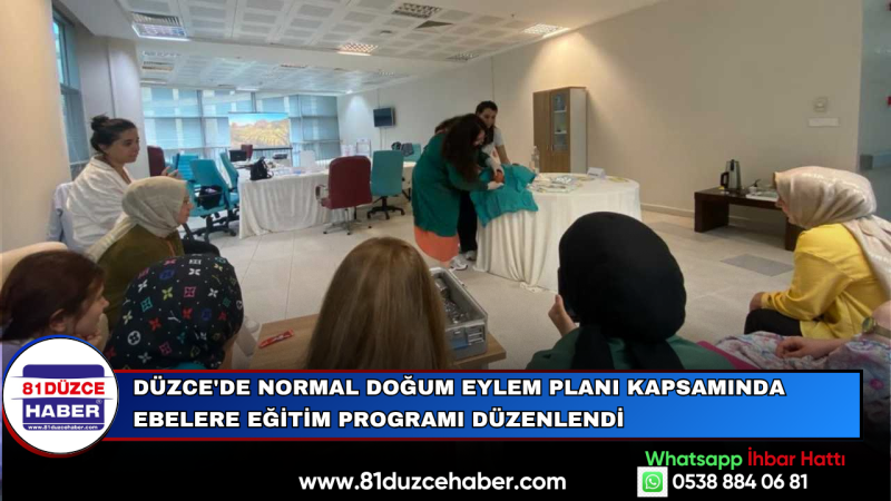DÜZCE'DE NORMAL DOĞUM EYLEM PLANI KAPSAMINDA EBELERE EĞİTİM PROGRAMI DÜZENLENDİ