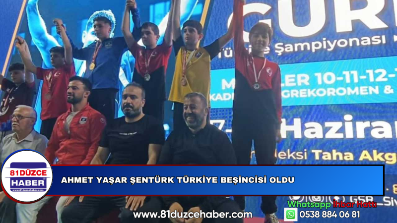 AHMET YAŞAR ŞENTÜRK TÜRKİYE BEŞİNCİSİ OLDU