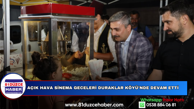 AÇIK HAVA SİNEMA GECELERİ DURAKLAR KÖYÜ'NDE DEVAM ETTİ