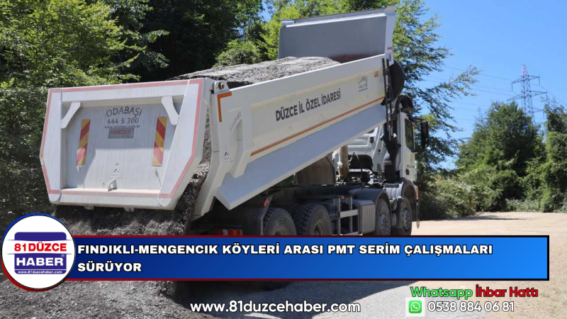 FINDIKLI-MENGENCIK KÖYLERİ ARASI PMT SERİM ÇALIŞMALARI SÜRÜYOR