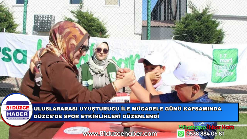 ULUSLARARASI UYUŞTURUCU İLE MÜCADELE GÜNÜ KAPSAMINDA DÜZCE'DE SPOR ETKİNLİKLERİ DÜZENLENDİ