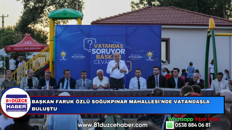 BAŞKAN FARUK ÖZLÜ SOĞUKPINAR MAHALLESİ'NDE VATANDAŞLA BULUŞTU