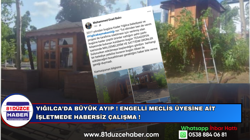 Yığılca’da Büyük Ayıp! Engelli Meclis Üyesine Ait İşletmede Habersiz Çalışma !