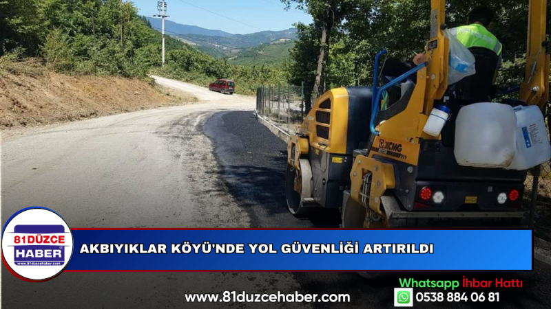 Akbıyıklar Köyü'nde Yol Güvenliği Artırıldı