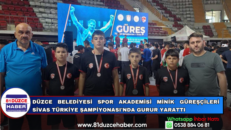 Düzce Belediyesi Spor Akademisi Minik Güreşçileri Sivas Türkiye Şampiyonası'nda Gurur Yarattı