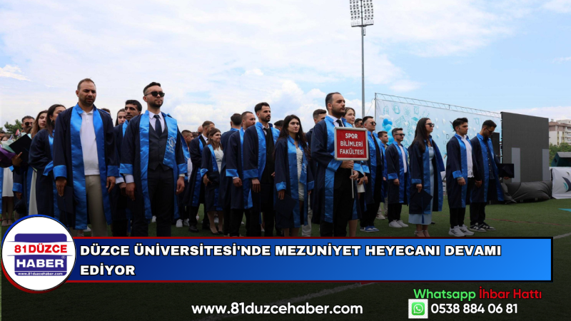 Düzce Üniversitesi'nde Mezuniyet Heyecanı Devamı Ediyor