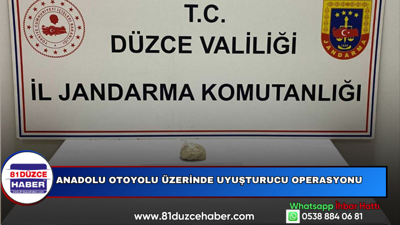 Anadolu Otoyolu Üzerinde Uyuşturucu Operasyonu