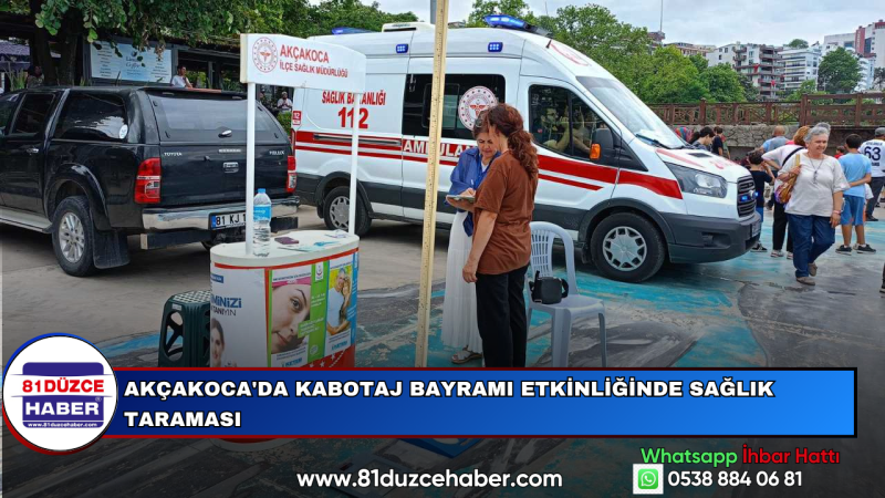 Akçakoca'da Kabotaj Bayramı Etkinliğinde Sağlık Taraması