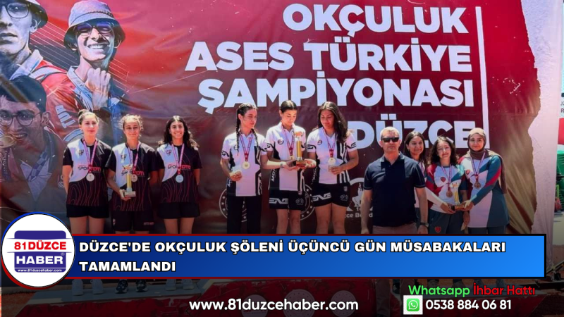 Düzce'de Okçuluk Şöleni Üçüncü Gün Müsabakaları Tamamlandı