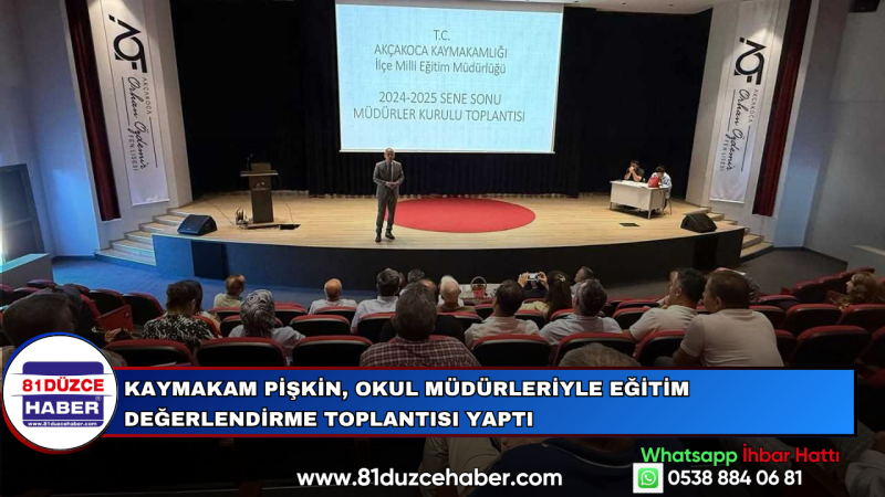 Kaymakam Pişkin, Okul Müdürleriyle Eğitim Değerlendirme Toplantısı Yaptı